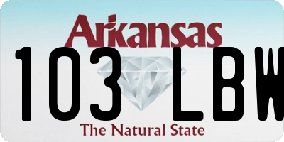 AR license plate 103LBW