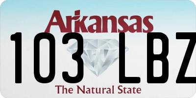 AR license plate 103LBZ