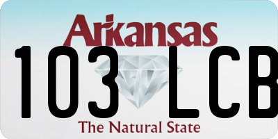 AR license plate 103LCB