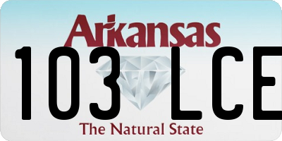 AR license plate 103LCE