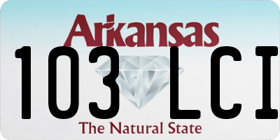 AR license plate 103LCI