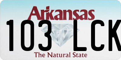 AR license plate 103LCK