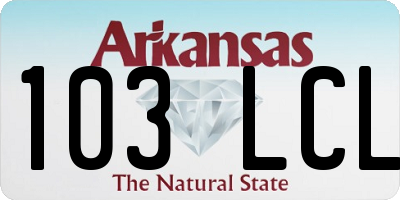 AR license plate 103LCL