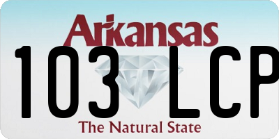 AR license plate 103LCP