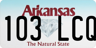 AR license plate 103LCQ