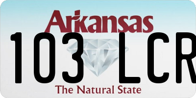 AR license plate 103LCR