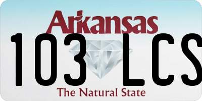 AR license plate 103LCS