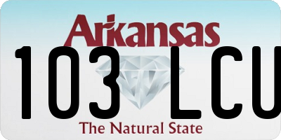 AR license plate 103LCU