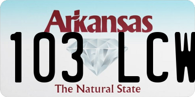 AR license plate 103LCW