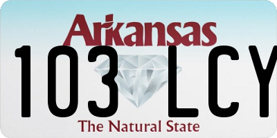 AR license plate 103LCY