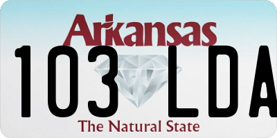 AR license plate 103LDA
