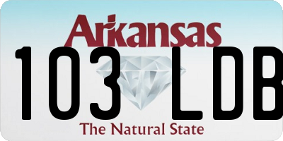 AR license plate 103LDB