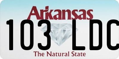 AR license plate 103LDC