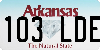 AR license plate 103LDE
