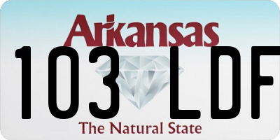 AR license plate 103LDF