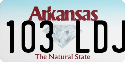 AR license plate 103LDJ