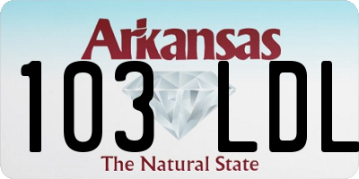 AR license plate 103LDL