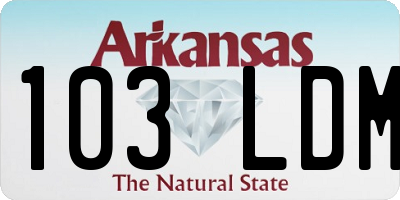 AR license plate 103LDM