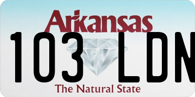 AR license plate 103LDN