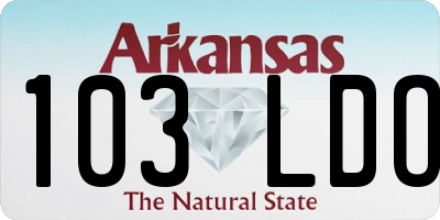AR license plate 103LDO