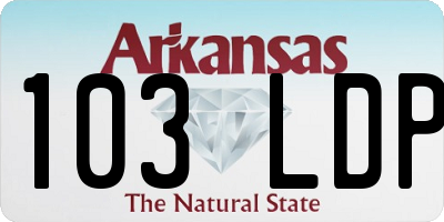AR license plate 103LDP
