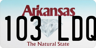 AR license plate 103LDQ