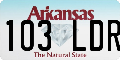 AR license plate 103LDR
