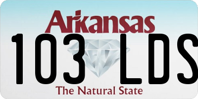 AR license plate 103LDS