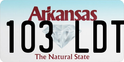 AR license plate 103LDT