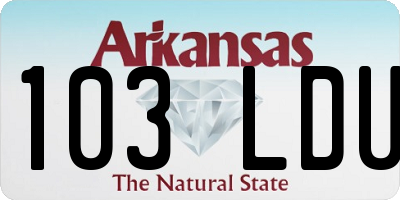 AR license plate 103LDU
