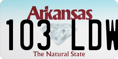 AR license plate 103LDW