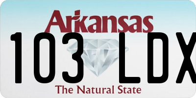 AR license plate 103LDX