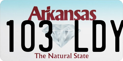 AR license plate 103LDY