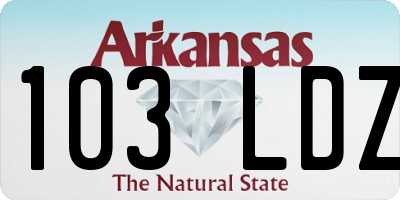 AR license plate 103LDZ