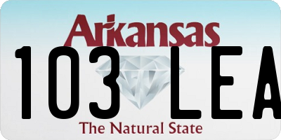 AR license plate 103LEA
