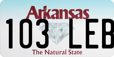 AR license plate 103LEB