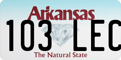 AR license plate 103LEC