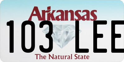AR license plate 103LEE