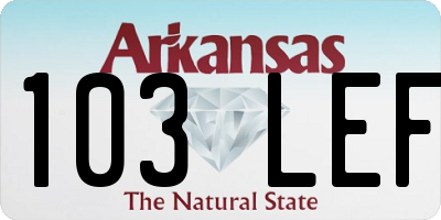 AR license plate 103LEF