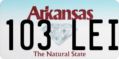 AR license plate 103LEI
