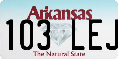 AR license plate 103LEJ