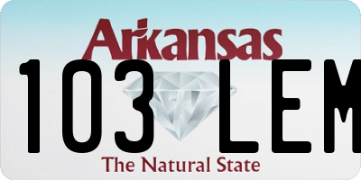 AR license plate 103LEM