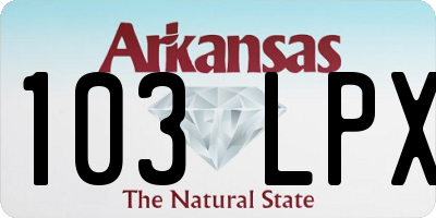 AR license plate 103LPX