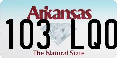 AR license plate 103LQO