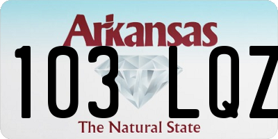 AR license plate 103LQZ