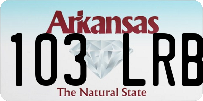 AR license plate 103LRB