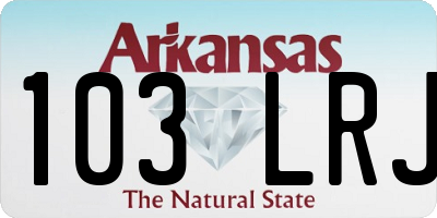 AR license plate 103LRJ