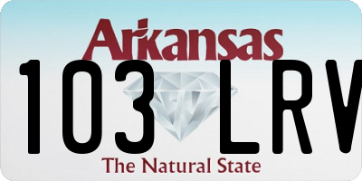 AR license plate 103LRV