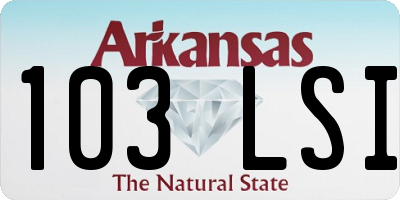 AR license plate 103LSI