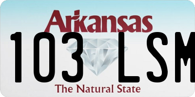 AR license plate 103LSM